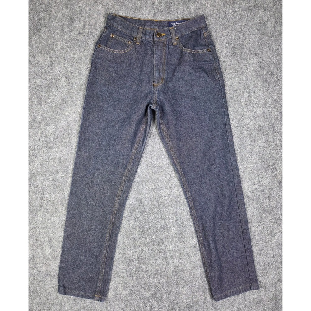 Hang Ten Jeans Straight Leg Mens 28 Indigo Dark Wash 100% Cotton Surf Denim